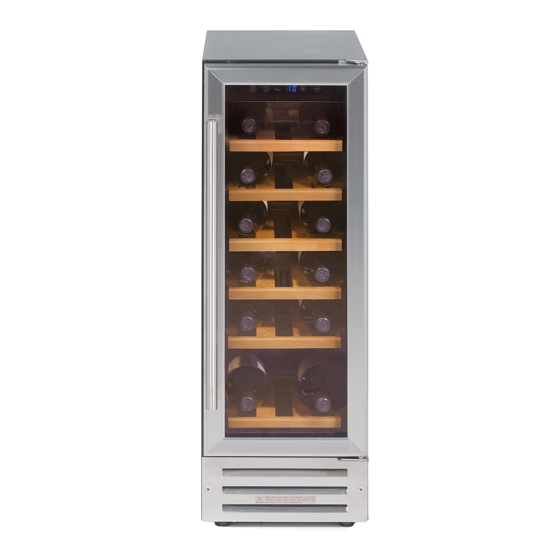 Integrated 30cm wine cooler has a 58 litre capacity which equates to approximately 18 bottles. F<span>eatures include CFC/HFC free, adjustable thermostat and digital temp display.
