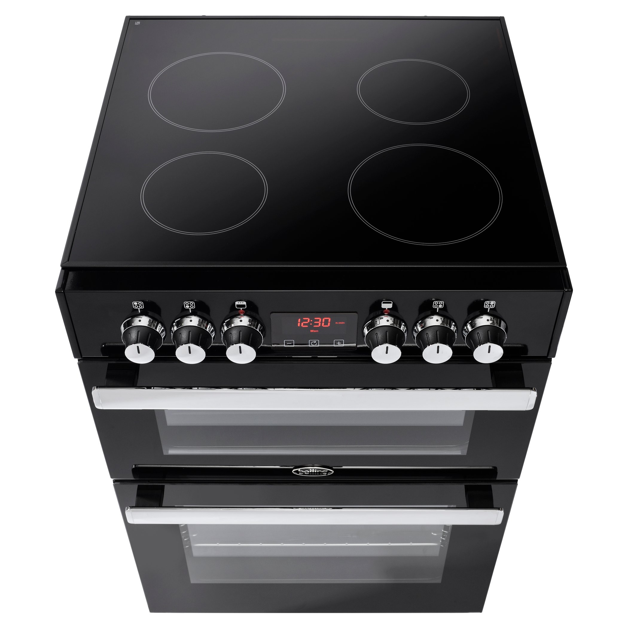 Double oven ceramic hob hot sale